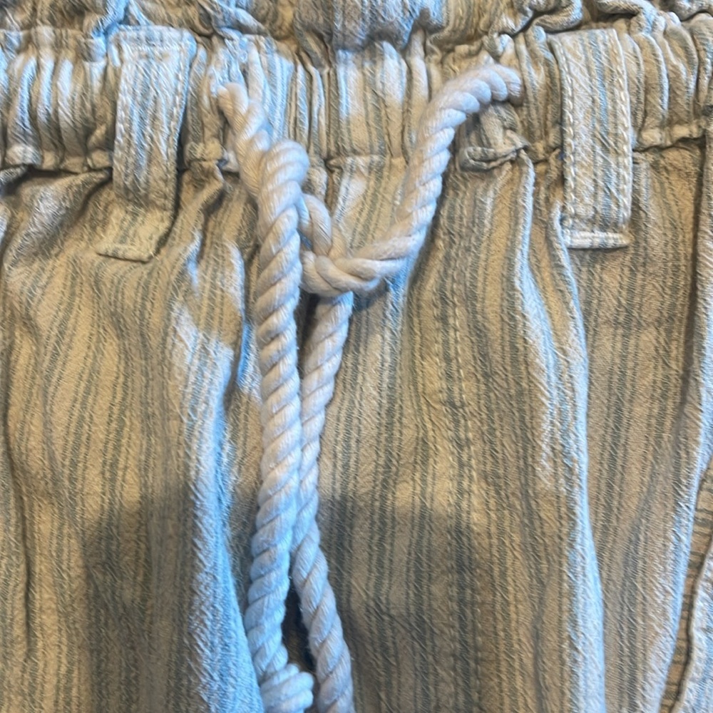 FREE PEOPLE Runyon Harem Oversized Stripe Pants - Sky Combo - Picture 7 of 7